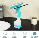 Photo 3 — 4-in-1 Glass Cleaning Brush-Sprayer (Scraper, Brush, Sprayer) for Shower Doors, Mirrors, Windows
