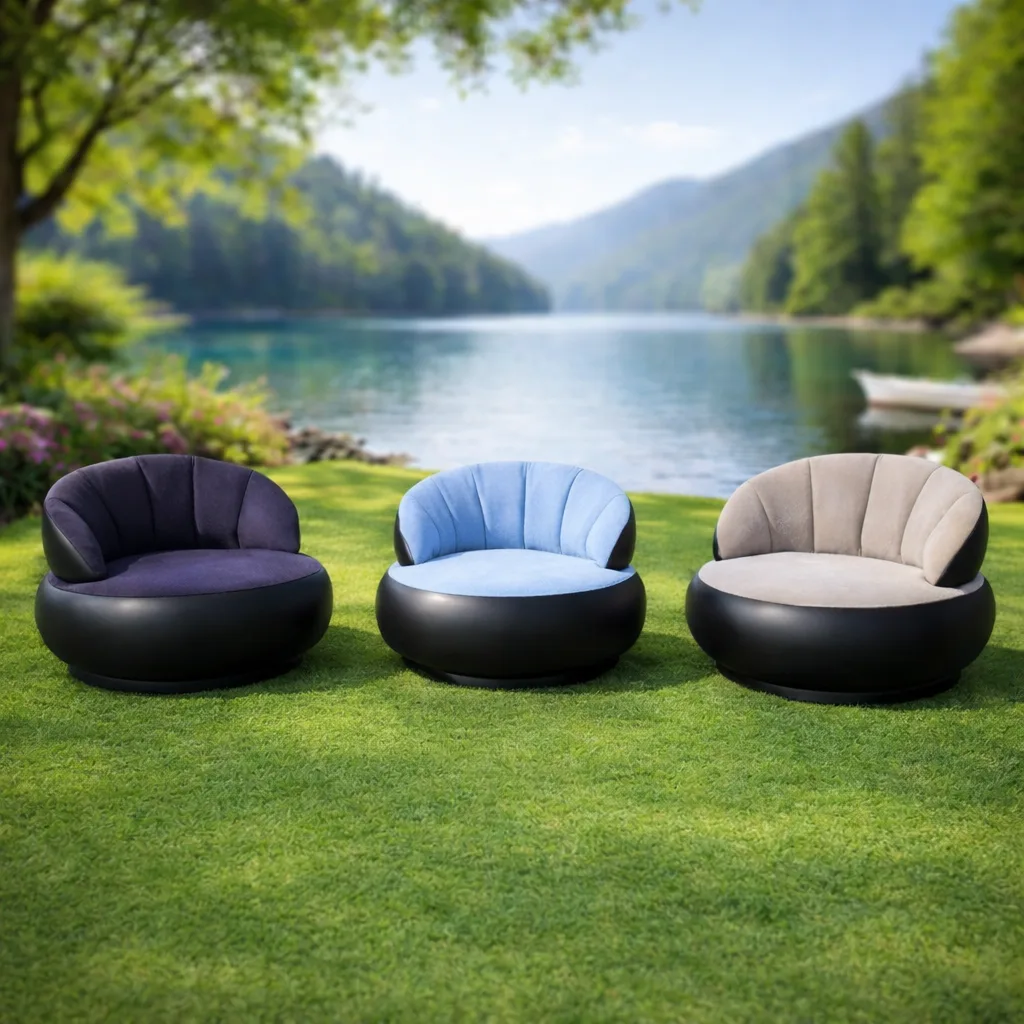 Крісло надувне AIR SOFA велюрове 80×80×67 см