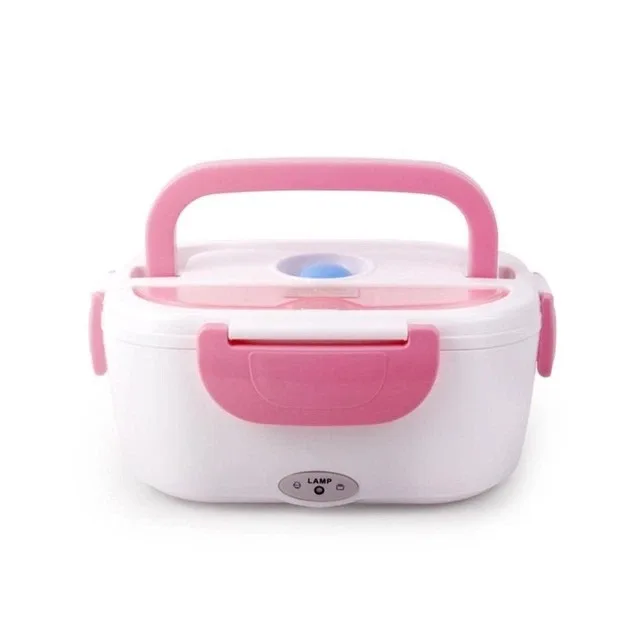 Ланчбокс з підігрівом їжі Electric Lunch Box 220V, рожевий