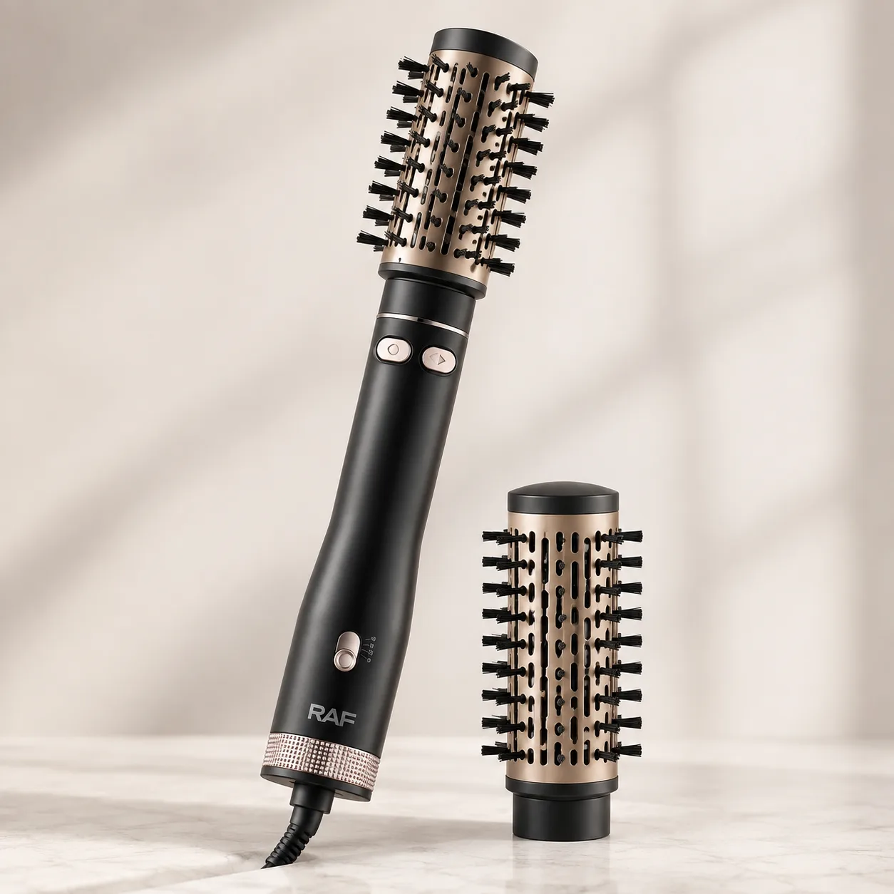 Hot air brush RAF with ionization 1000W / Rotating brush R-421