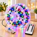 Фото 1 — Гірлянда "Роса" 60 м 600 LED Мульті  / Гірлянда з USB та пультом ДУ, зелений дріт