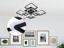 Photo 2 — LED Metal Ceiling Chandelier X-593, 120W, 3000-6500K, with Remote, 58.5x58.5x11.5 cm