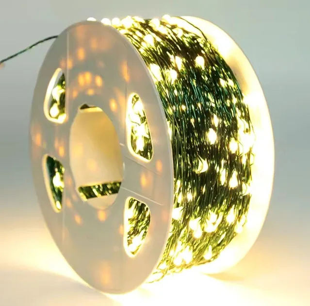 Гірлянда-роса LED на зеленому дроті, USB, 100х1000, AND 5348