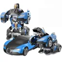 Фото 2 — Машинка-трансформер Bugatti Robot Car, 18 см, синя, з пультом