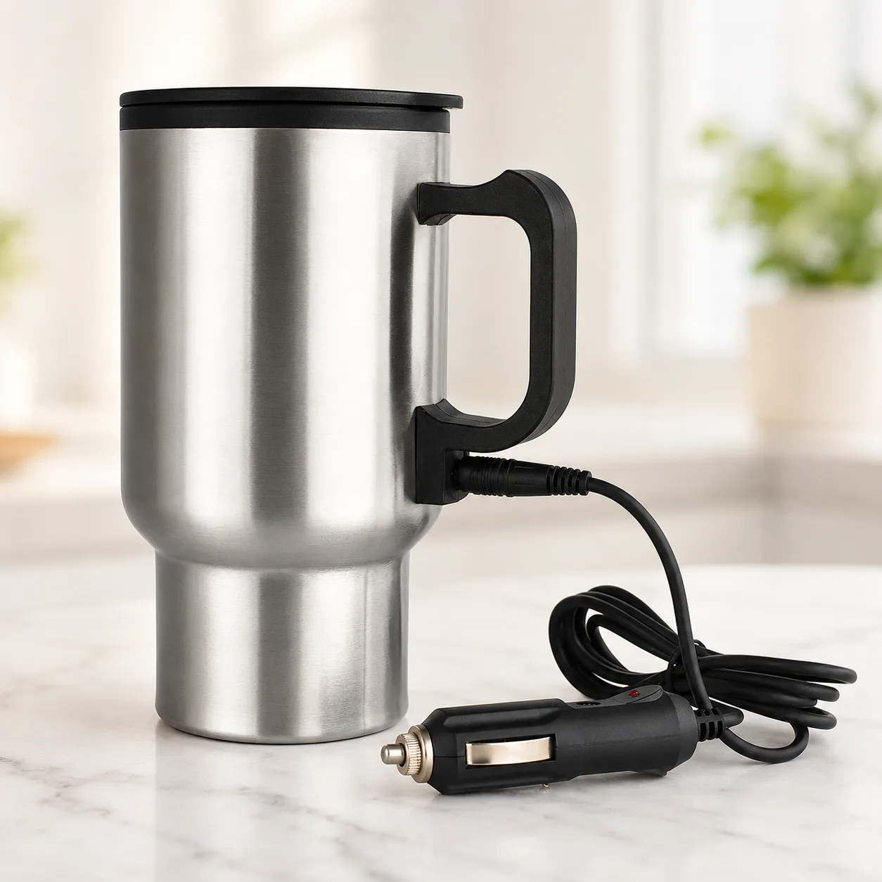 Автокружка с подогревом Heated Travel Mug 48 ТК-33 / Термос 12 В / Кружка с подогревом от прикуривателя