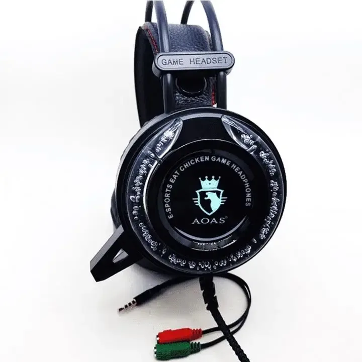 Наушники игровые накладные с микрофоном и RGB-подсветкой GAME AS-90