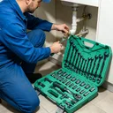 Фото 2 — Набір інструментів CR-V з торцевими та гайковими ключами в кейсі 37 предметів