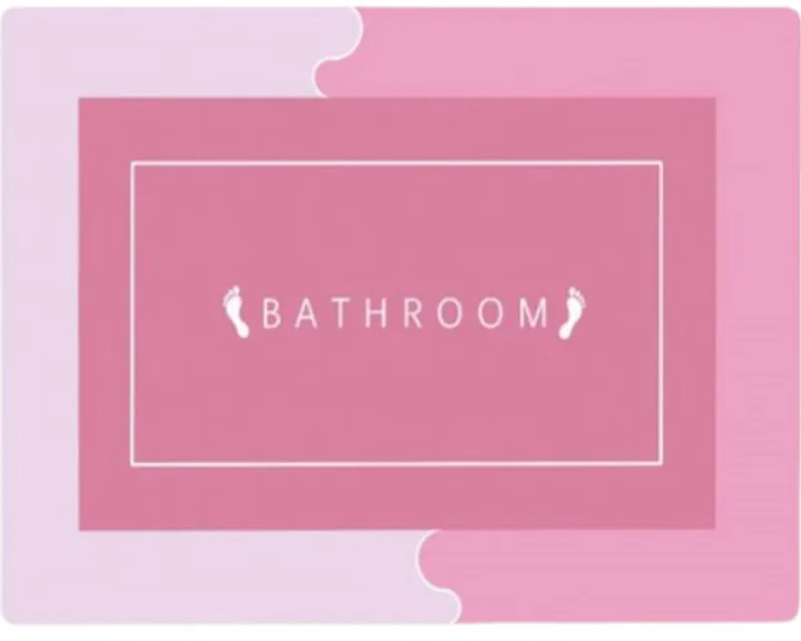 Килимок для ванної вологовбираючий нековзний Bath Mat Super Absorbent, 40х60 см, рожевий