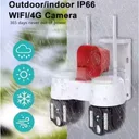 Фото 4 — Камера відеоспостереження WiFi V380pro, поворотна 360°/90°, водонепроникна, нічне бачення, датчик руху, 4 Мп, x10 zoom