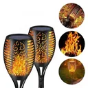 Фото 2 — Садовый светильник Solar flame 22см / Водонепроницаемый фонарь факел 1шт