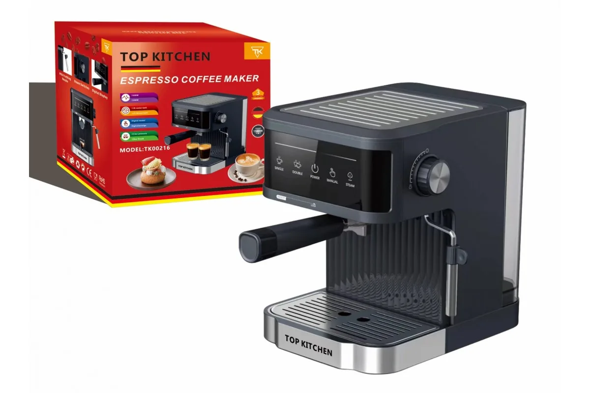 Кавоварка еспресо Top Kitchen TK00216 зі стимером, 1500Вт, 15 бар