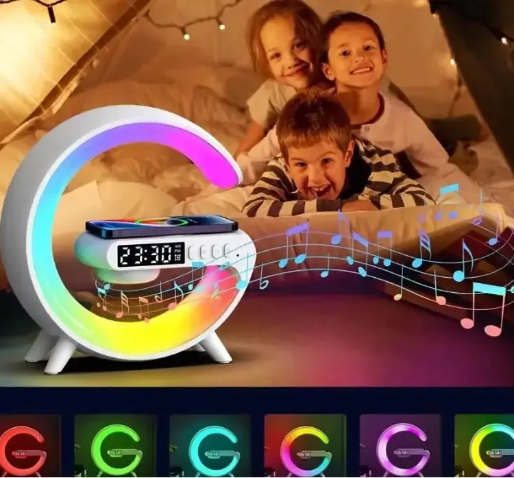 Настольная смарт-лампа Smart Light Sound Machine G63 с беспроводной зарядкой и динамиком