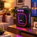 Фото 3 — Портативна акустична система ZPX ZX8823 8" Bluetooth 5.0 TWS / Колонка з LED-підствіткою 250 Вт 3600mAh