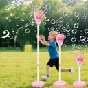 Фото 4 — Автоматична машина для мильних бульбашок із LED-підсвіткою та музикою 26X-264 Рожева