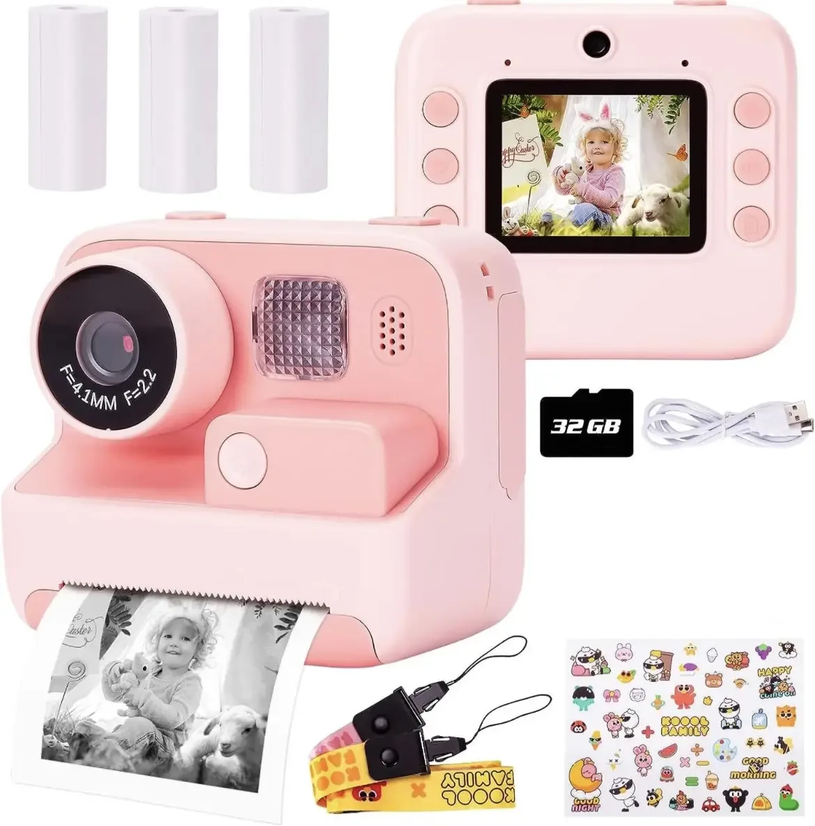 Фотокамера дитяча миттєвого друку Instant Print Camera, відео 1080P