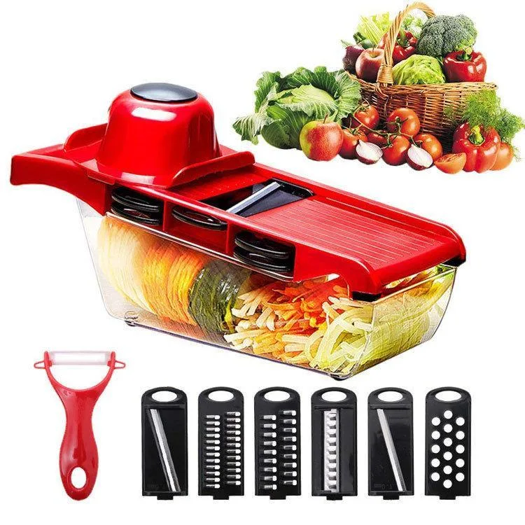 Овощерезка-терка Mandoline Slicer 6 в 1 с контейнером
