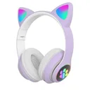 Фото 2 — Навушники бездротові Cat STN-28, Bluetooth, FM радіо, мікрофон, фіолетові