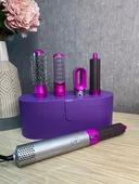 Фото 1 — Стайлер 5в1 HAIR BRUSH Styler для об'єму, випрямлення та укладання волосся, фіолетовий