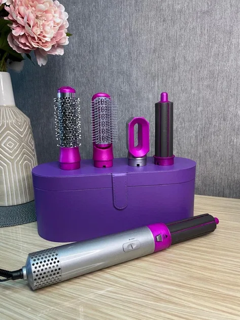 Стайлер 5в1 HAIR BRUSH Styler для об'єму, випрямлення та укладання волосся, фіолетовий