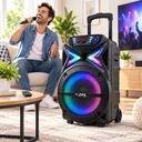 Фото 3 — Портативна колонка ZPX Audio ZX-7780 BT з мікрофоном USB/Bluetooth/FM/LED/TWS 350W + пульт ДК