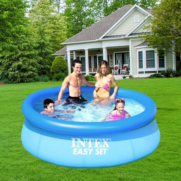 Сімейний надувний басейн Easy Set Intex 28110, 244х76 см, 2419 л, круглий