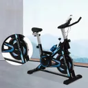 Фото 3 — Велотренажер Everfit Spin Bike 118 синій, з маховиком, підсклянником та ЖК-дисплеєм