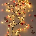 Фото 4 — Гирлянда з квітами, 2.3 м, 144 LED, USB, 72 квітки, теплий світ