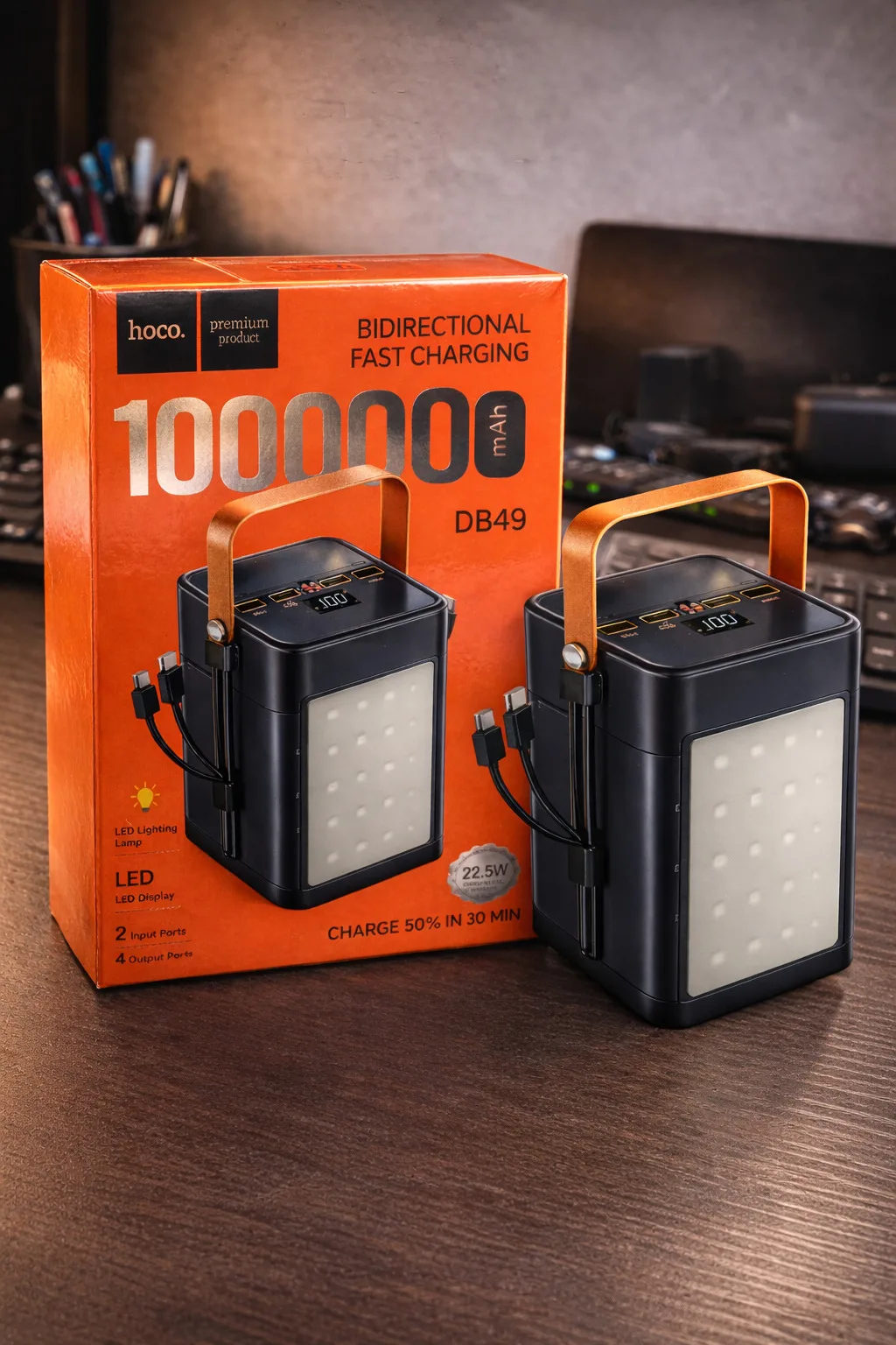 Power Bank Hoco DB49 Action, 100000 mAh, 22.5W, QC3.0, PD20W