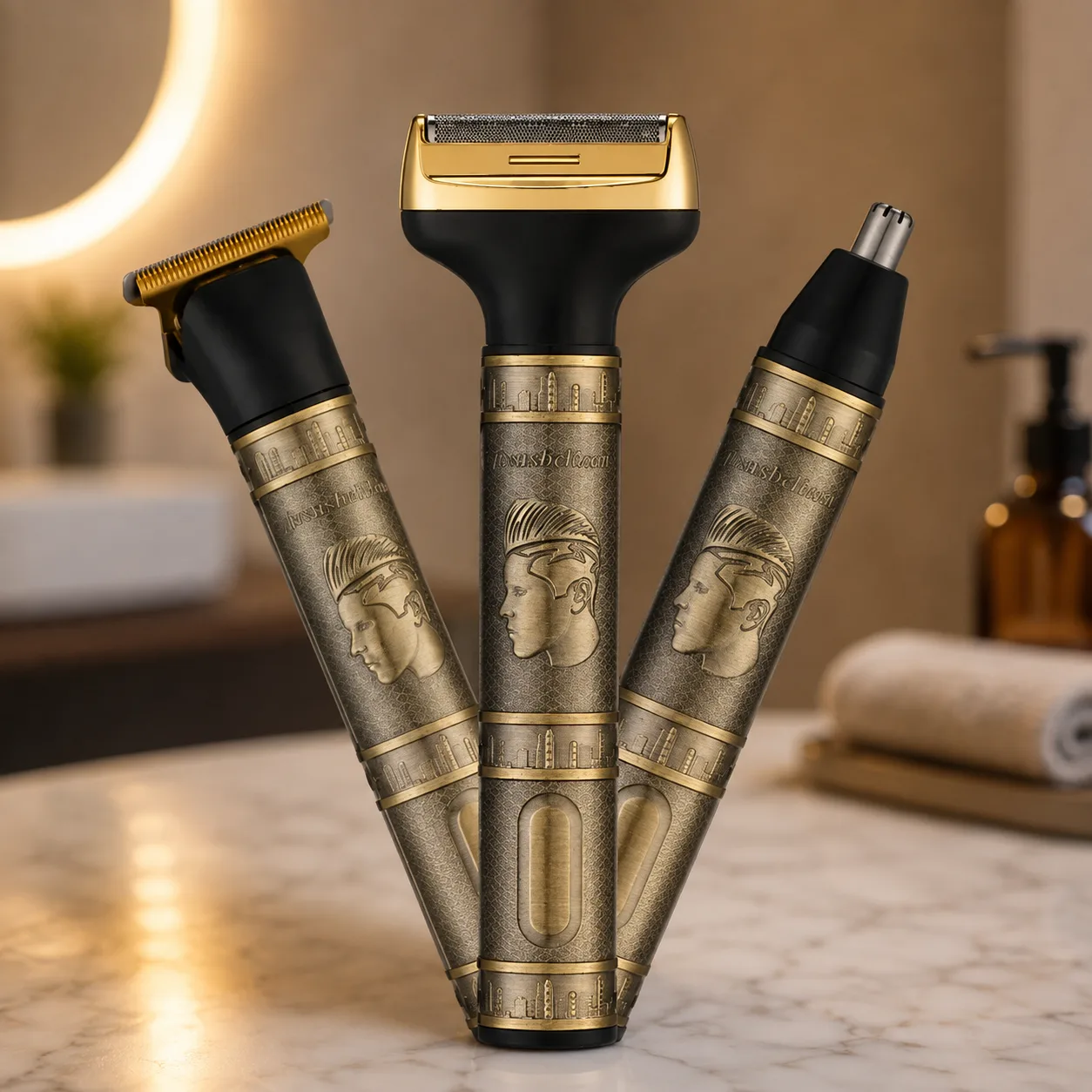 Universal cordless trimmer 3in1 Geemy GM-8045 9W +3 attachments