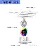 Фото 4 — Настільна LED лампа акумуляторна, 4 плафони, RGB-підсвічування, годинник, вентилятор
