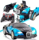 Фото 1 — Машинка-трансформер Bugatti Robot Car, 18 см, синя, з пультом