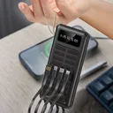 Фото 2 — Повербанк Y90 із сонячною батареєю, 50000 мАг, 3 кабелі (micro USB, Type-C, Lightning)