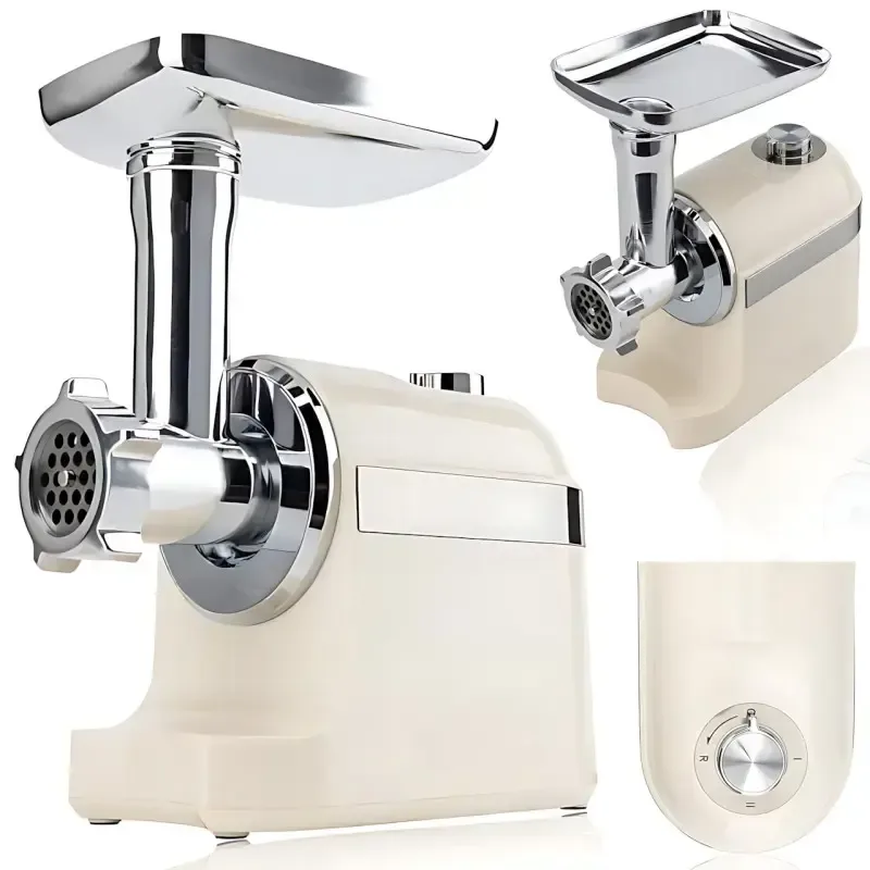 М'ясорубка Rainberg RB-2270 3800Вт, біла, з реверсом та насадками для шатківниці й ковбас