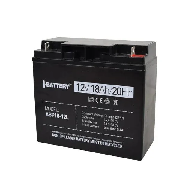 Акумулятор I-Battery ABP18-12L 12В 18 Ач для ДБЖ