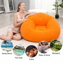 Фото 2 — Крісло-пуф надувне Inflatable Sofa 110×110×85 см, помаранчеве