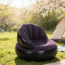 Фото 1 — Крісло надувне AIR SOFA велюрове 80×80×67 см, темно-синє