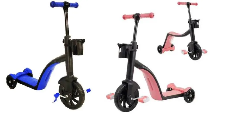 Самокат-трансформер дитячий біговіл з кошиком Best Scooter 3 в 1