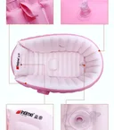 Фото 4 — Дитяча надувна ванночка з насосом Intime Baby Bath Tub, рожева