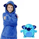 Фото 1 — Дитяча іграшка-толстовка-плед трансформер Huggle Pets Hoodie 3 в 1, з капюшоном і рукавами, блакитна