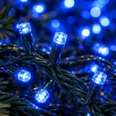 Фото 4 — Гірлянда-нитка 180 LED, синє світло / Гірлянда Xmas зелений провід / LED-декор 220В