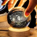 Фото 2 — Кришталева куля-нічник LED 3D "Сонячна система"