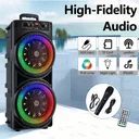 Фото 4 — Портативная караоке-колонка TTD-2807 с Bluetooth и RGB-подсветкой