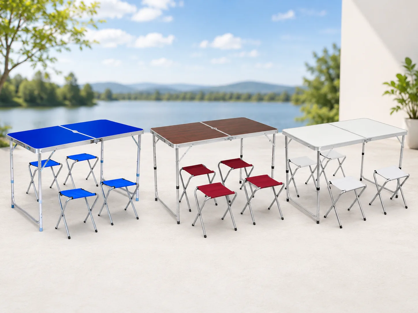 Стіл туристичний складаний + 4 стільці Folding Table 120х60х70 см