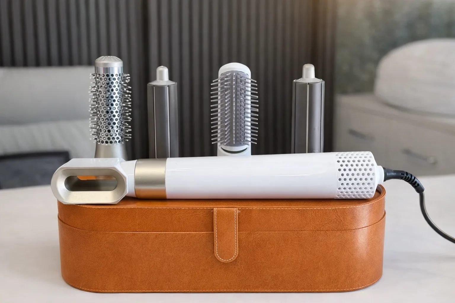 Стайлер Hot Air Styler 5 в 1 для укладання волосся, 1000 Вт, 5 насадок, з кейсом, білий