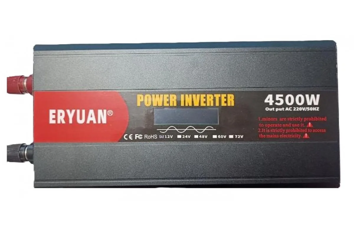Перетворювач напруги Eryuan 4500W чистий синус, LCD