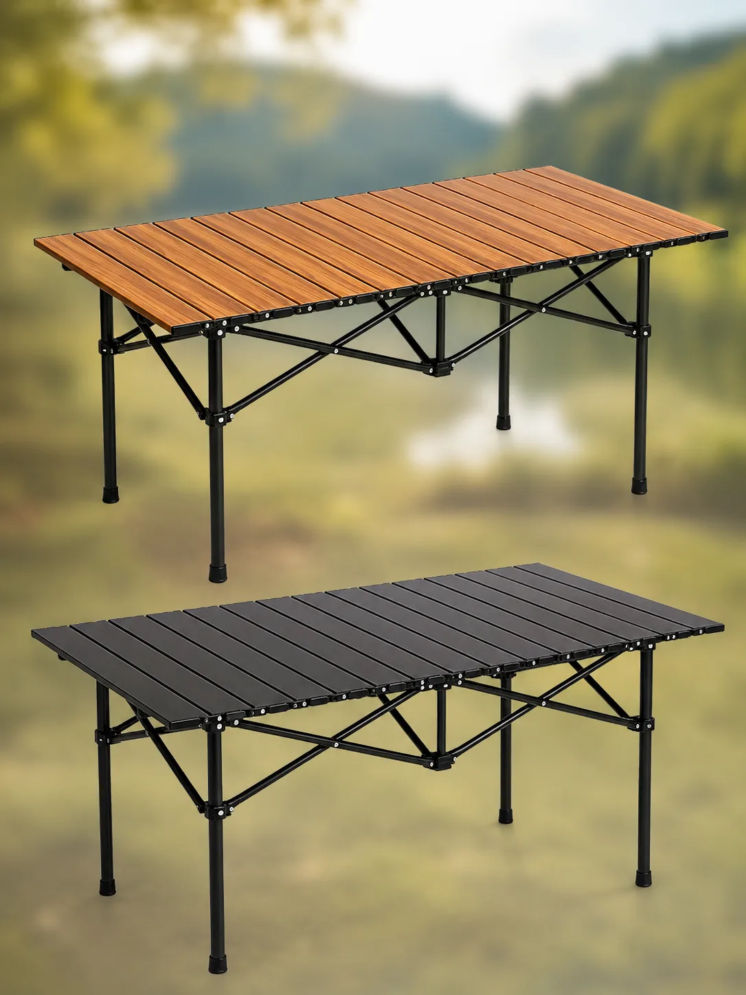 Стіл складаний 120x55x50 см, у чохлі, туристичний компактний