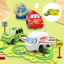 Фото 4 — Набор игровой детский Railcar Puzzle с машинкой и ковриком-пазлом, 25 деталей