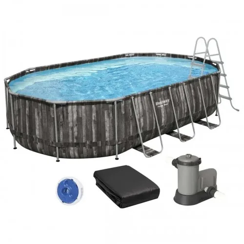 Басейн каркасний Bestway 5611R, 610x366x122 см, 20241 л, зі сходами, фільтр-насосом та дозатором хлору