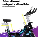Фото 5 — Велотренажер Everfit Spin Bike 118 синій, з маховиком, підсклянником та ЖК-дисплеєм