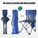 Photo 4 — Table + 2 Chairs STD-02 Folding Set, Brown, Table 530x550x500mm, Chairs Metal+Fabric 40x40x35cm, with Bag